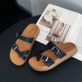 2026 women's summer thick-soled slides - new fashion casual beach sandals - flat, thong-toe flip-flops