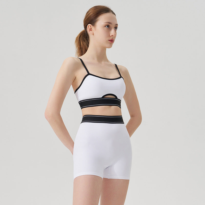 New arrival cross-border sports bra threaded yoga suit bra running fitness topsfashion suspender yoga suit