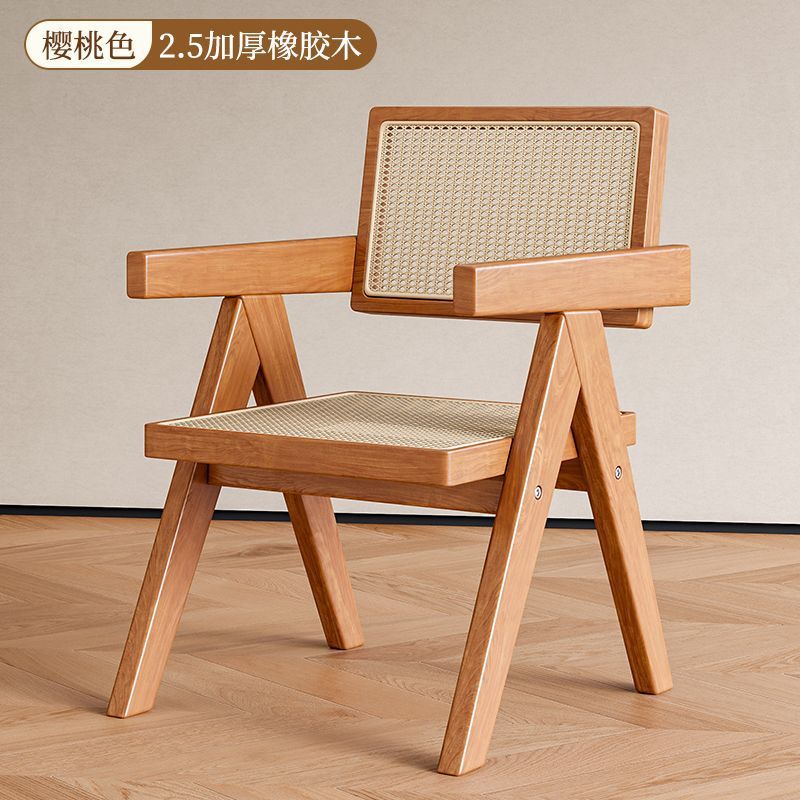 Chair solid wood rattan dining chair rattan chair armrest k chair for homeb&b rattan chair casualnordic dining chair