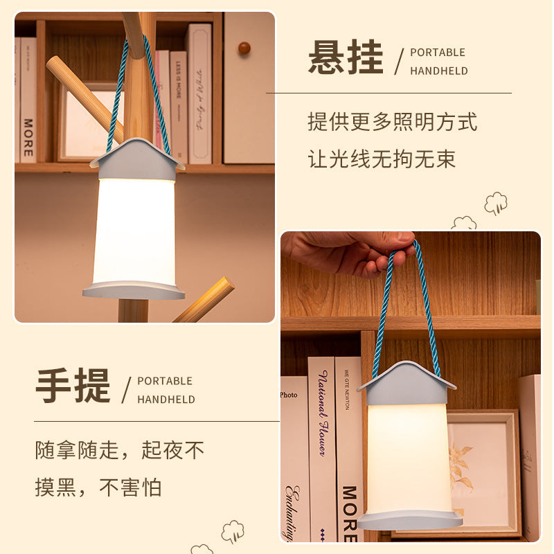 Eye-care portable rechargeable bedside lamp - dorm room essential, plug-in desk lamp, vision protection led night light, bedroom lighting fixture