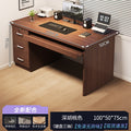 Walnut color 100*50*75cm keyboard with three drawers