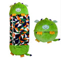 Kids' sleeping bag - foldable anti-kick quilt, children's sleeping bag with cartoon animal design and pillow