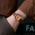 New arrival digital retrofashion women's watch cross-border live broadcast barrel-shaped quartz belt watch women's watch