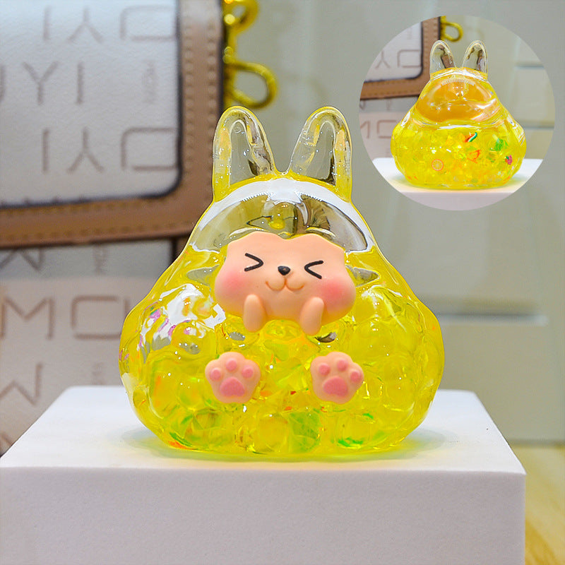 oversized three-dimensional quicksand KIKI shopping mall blind box figure desktop ornament car pendant DIY jewelry accessories