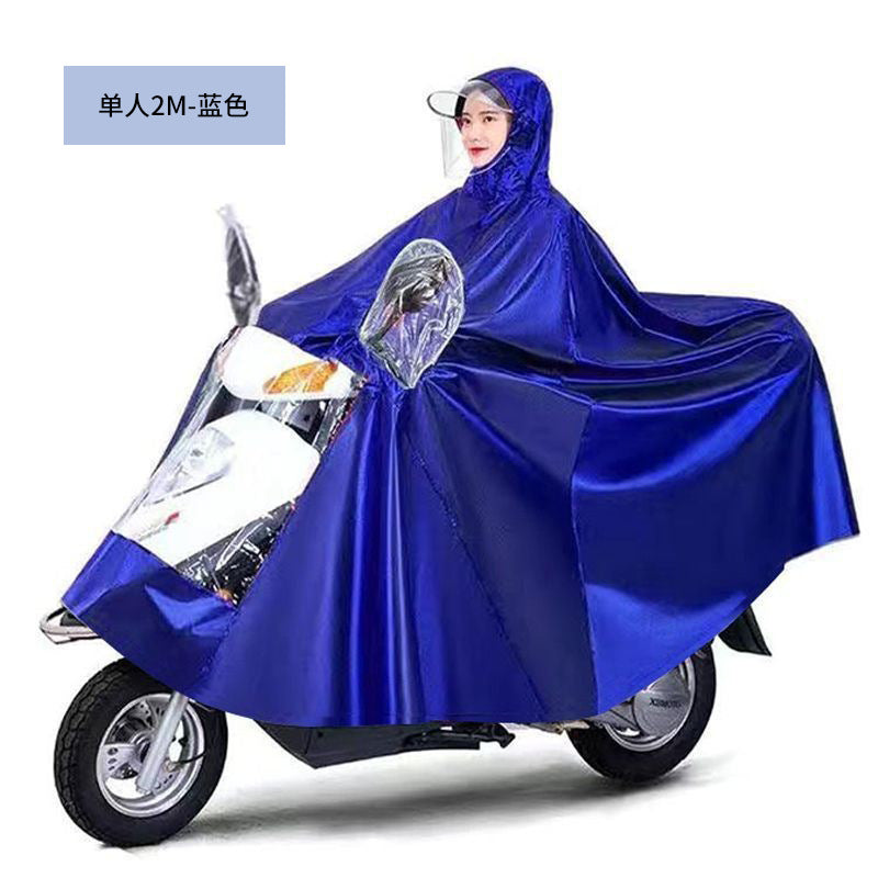 Heavy-duty raincoat poncho for electric bikes, motorcycles, and scooters - outdoor portable full body rain protection - single or double - pvc material