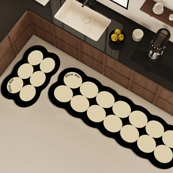 Light luxury kitchen floor mat Long water-absorbing oil-absorbing floor mat Non-slip foot mat Household dirt-resistant mat Door mat carpet
