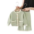Girls' knitted sweater cardigan & pants set - new autumn  collection - two-piece outfit for little girls