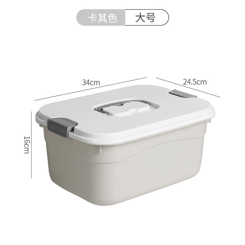 Storage Box Plastic Clothes Organizing Box Covered Portable Storage Box Extra Large Household Toys Snack Storage Box