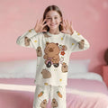wholesale: girls' long-sleeved pajamas (set) - lightweight spring/autumn styles for toddlers and big kids