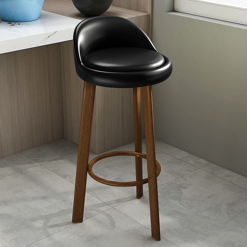 Bar stool, light luxury modern minimalist design, backrest included, bar-specific chair, high stool for home use, bar chair, solid wood