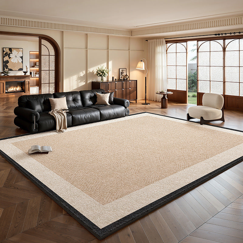 Vintage-inspired area rug for living room, new thickened retro irregular shaped bedroom sofa mat, waterproof, washable, and wipeable