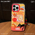 Bread and black cat compatible apple 17 air stand protective case creative toast iphone 16 pro phone case 15