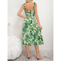 cross-border new women's elegant bowknot cami a-line dress