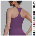 New arrival cross-border double-sided brocade pure color i-shaped beautiful back breathable tight vest sports running fitness yoga wear tops