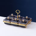 ceramic fruit platter assortment - restaurant, ktv, hotel creative dried fruit plate, dim sum compartmented tray, snack dish set