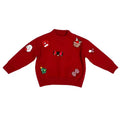 christmas kids' sweater - fleece-lined, extra thick, chinese new year style. versatile knitted base layer for boys and girls