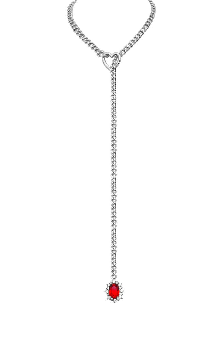golden stainless steel love lasso sliding chain women's double-layer adjustable light luxury versatile stainless steel clavicle chain