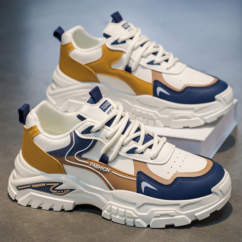 Men's sneakers: 2025 spring new arrivals - chunky sole, non-slip, casual, versatile, trendy student shoes, running shoes for men