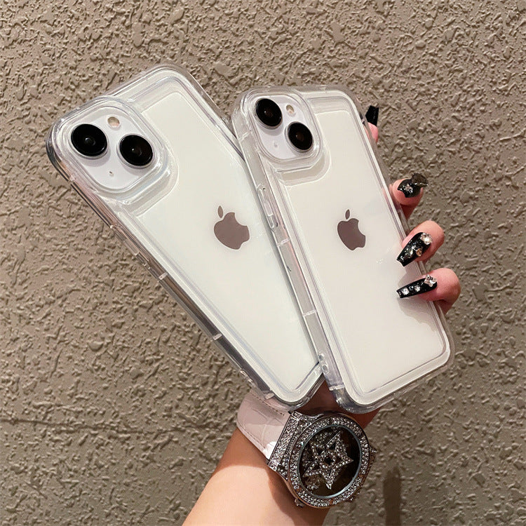 Photo frame airbag compatible apple 17 pro shockproof transparent phone case iphone xs max/16 minimalist protective cover