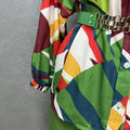 sourcing: african casual fashion two-piece set - printed long-sleeve shirt and pants outfit with belt