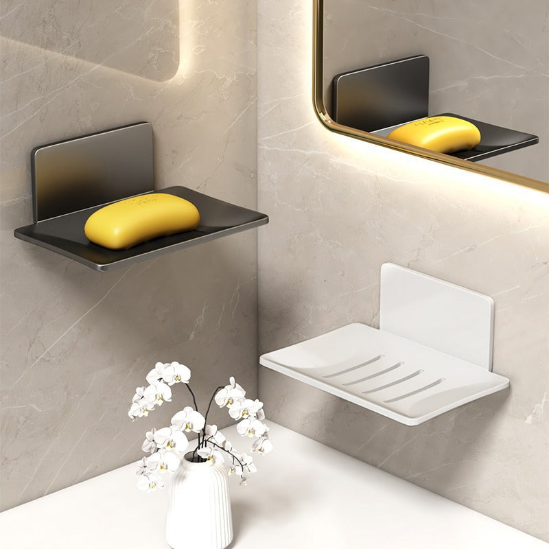 Bathroom soap box wall-mounted soap rack toilet household non-punching hanging drain toilet wall