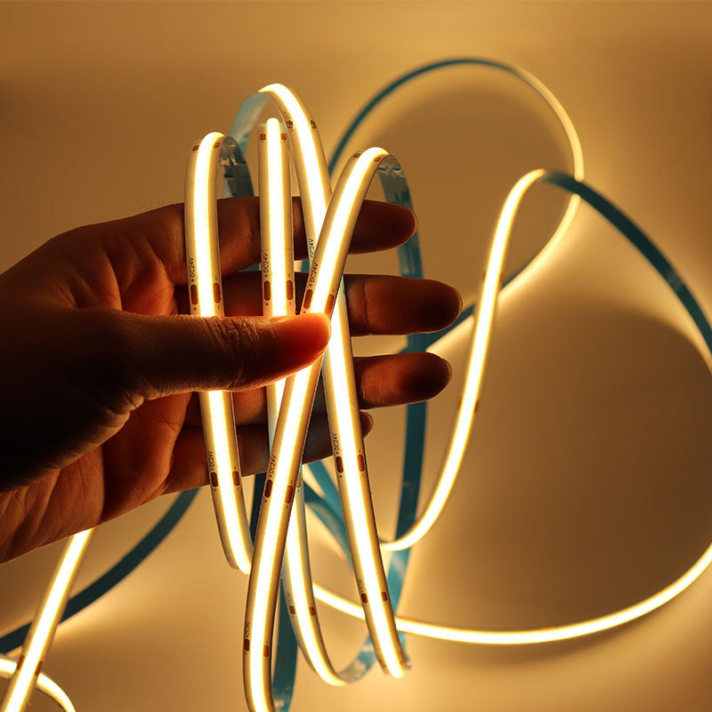 24V low voltage COB light strip LED strip self-adhesive, cabinet wardrobe lighting strip custom high display finger 8mm soft light strip