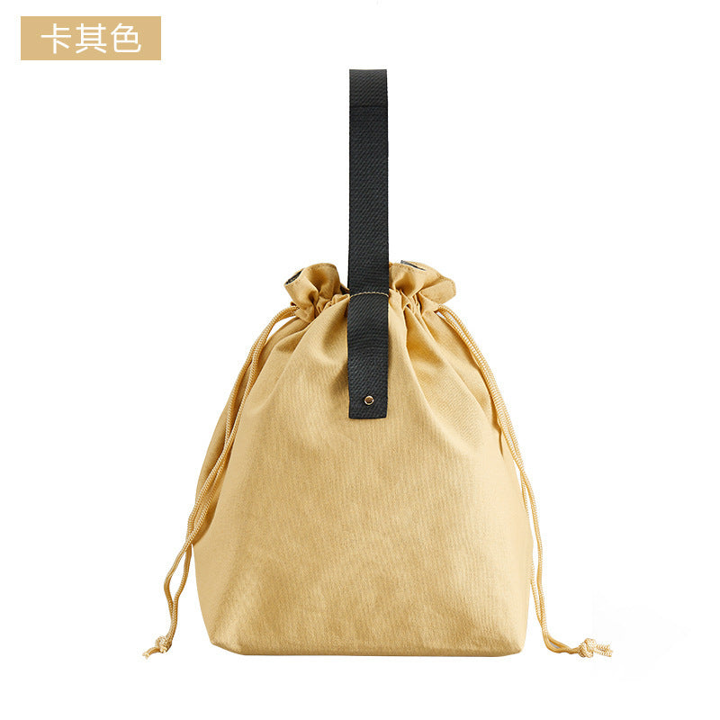 Lunch box thermal insulation bento meal bag bundle mouth portable student lunch box bag office workers bring rice light and small lunch bag