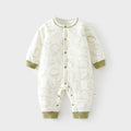 Babibele baby cotton-padded romper, quilted autumn/winter bodysuit, seamless onesie, lightweight cotton, thickened, snap-crotch crawling suit for infants and toddlers
