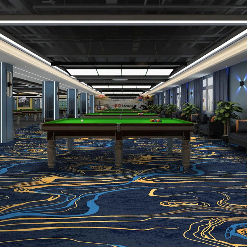 Custom billiard hall carpet - full coverage, printed design, large area, hotel & commercial billiard room nylon fire-retardant b1 carpet