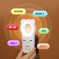 New smart voice-controlled led night light with outlet - usb charging port socket adapter