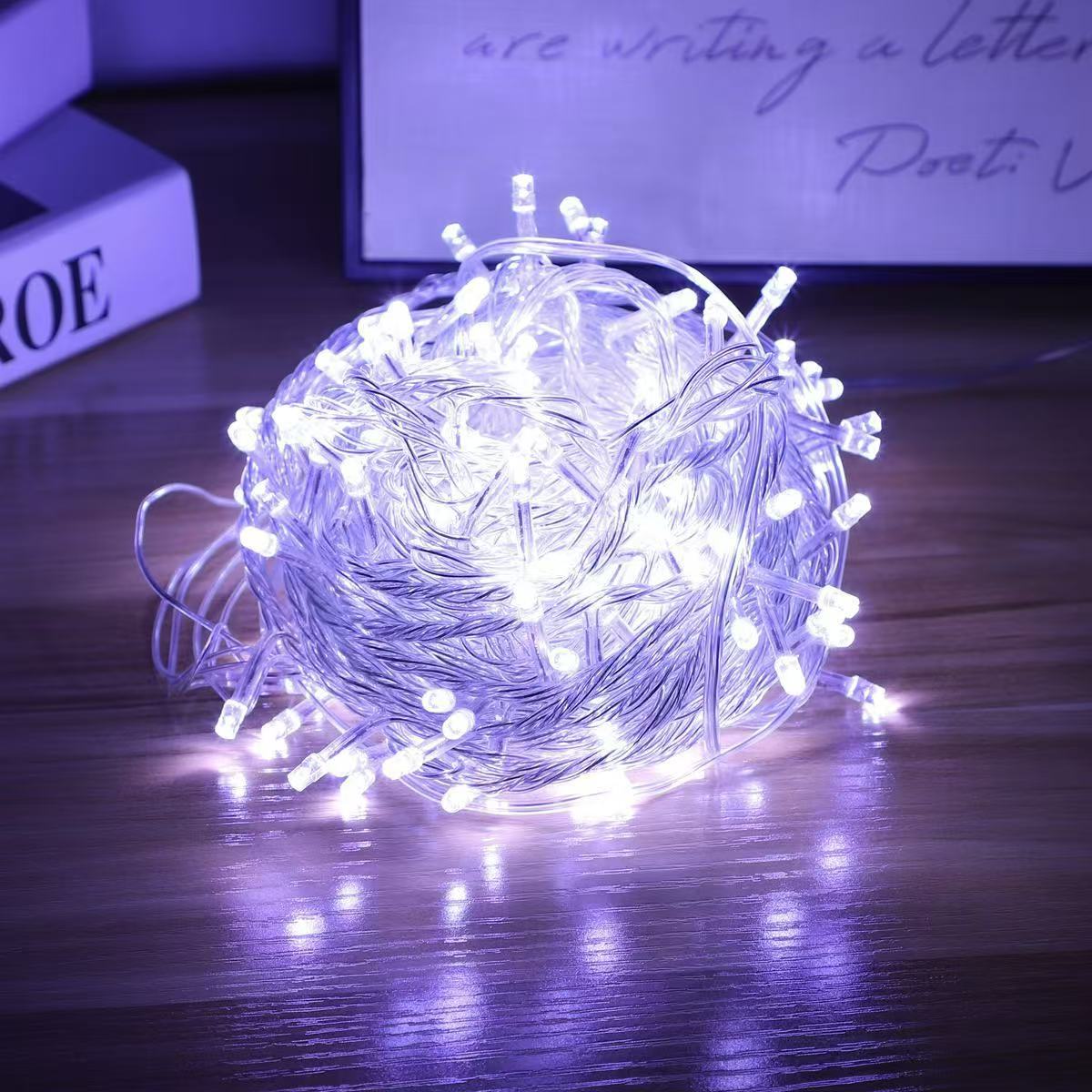 LED flash light string, battery light string, outdoor Christmas lights, festive wedding decoration lights, star light string.