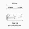 Casual cotton and linen sofa small apartment wabi-sabi style living room fully removable and washable linen cream style three-seater sofa