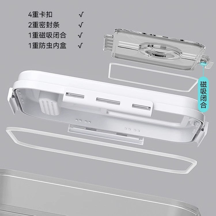 Rice bucket Household rice tank Insect-proof and moisture-proof sealed flour storage tank Rice storage box Food grade rice noodle container