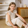 Girls' summer outfit  new style: forest-themed children's summer clothes, girls' baby shorts and tank top set, lightweight two-piece set