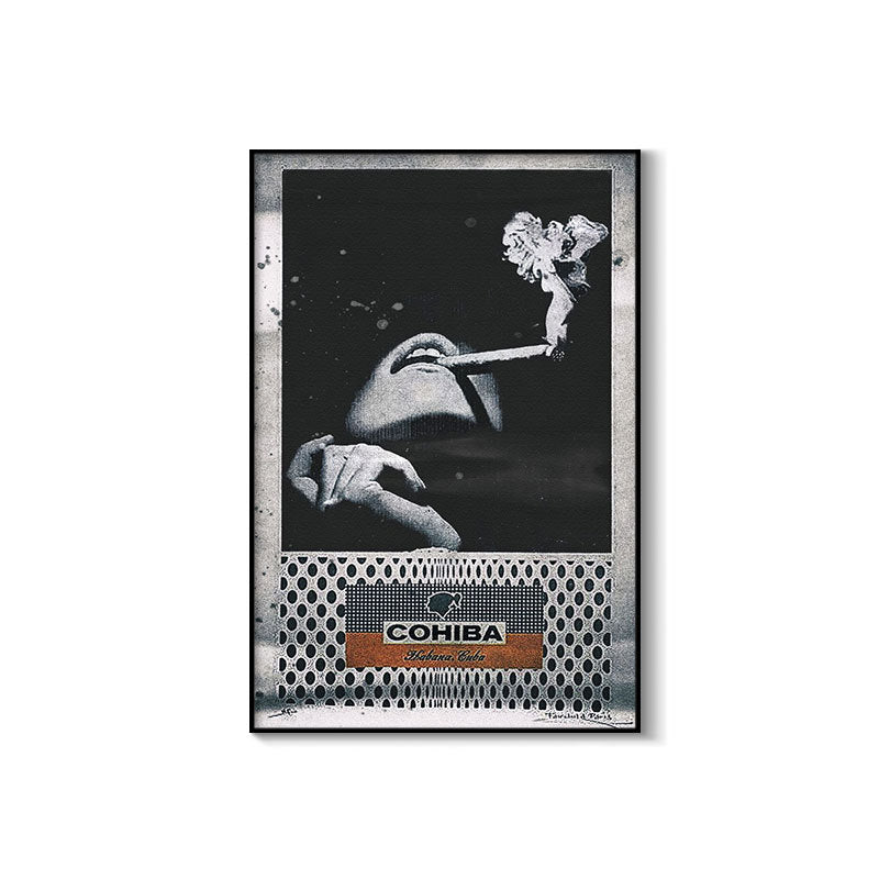 Bar decorative painting industrial style retro beautiful woman ktv box dance hall clear bar background wall painting creative painting