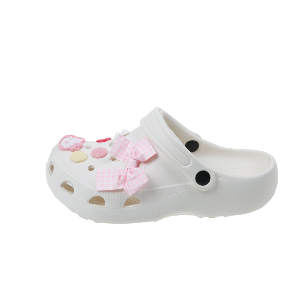 Cartoon cute bowknot clogs women's summer student outdoor sweet slippers eva one-piece two-wear sandals