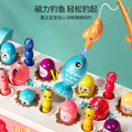 Baby fishing toys, whack-a-mole, piano, intellectual development, early education for infants, boys and girls, fish hooks