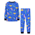 Exclusively for foreign trade platforms: children's pajama sets, autumn and winter styles, featuring unique dinosaur designs for boys, long-sleeved loungewear sets