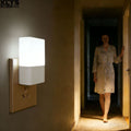 Light-controlled sensor light plug-in night light, which lights up at night, night use, bedroom bedside sleep light, energy-saving light for the elderly to wake up at night