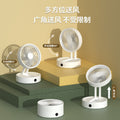 2024 desktop foldable fan with digital display, built-in battery, extended battery life, wall-mountable, night light, remote control, portable, and rechargeable