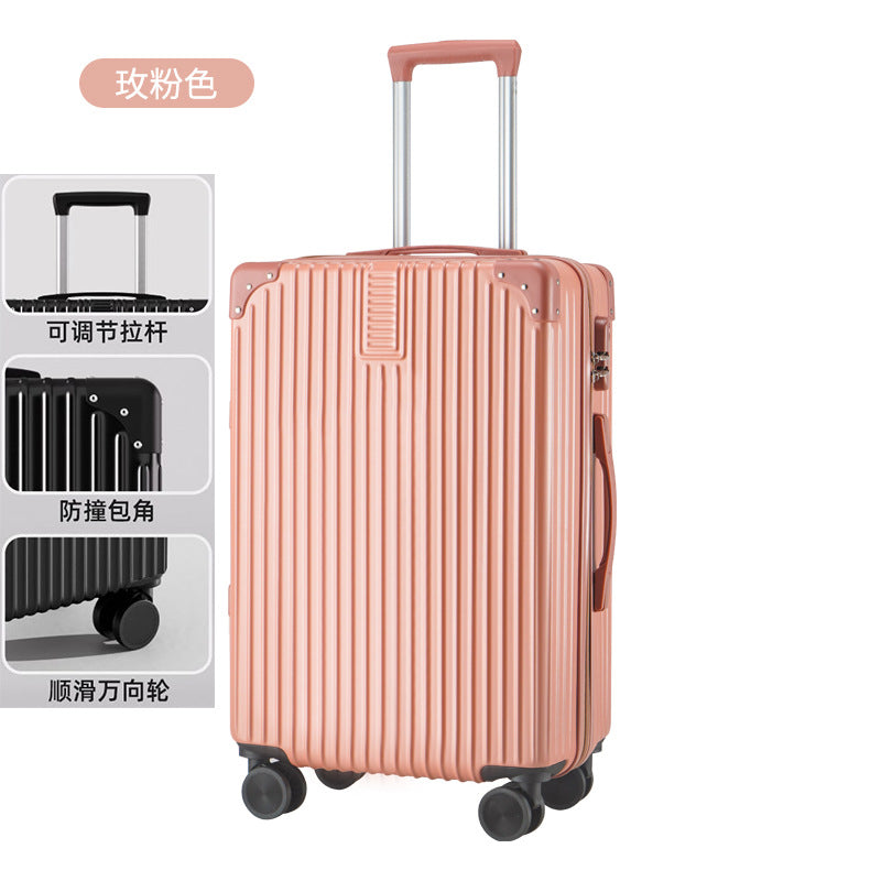 Retro large-capacity men's and women's suitcases 20-inch password case universal wheel suitcase strong trolley case boarding case