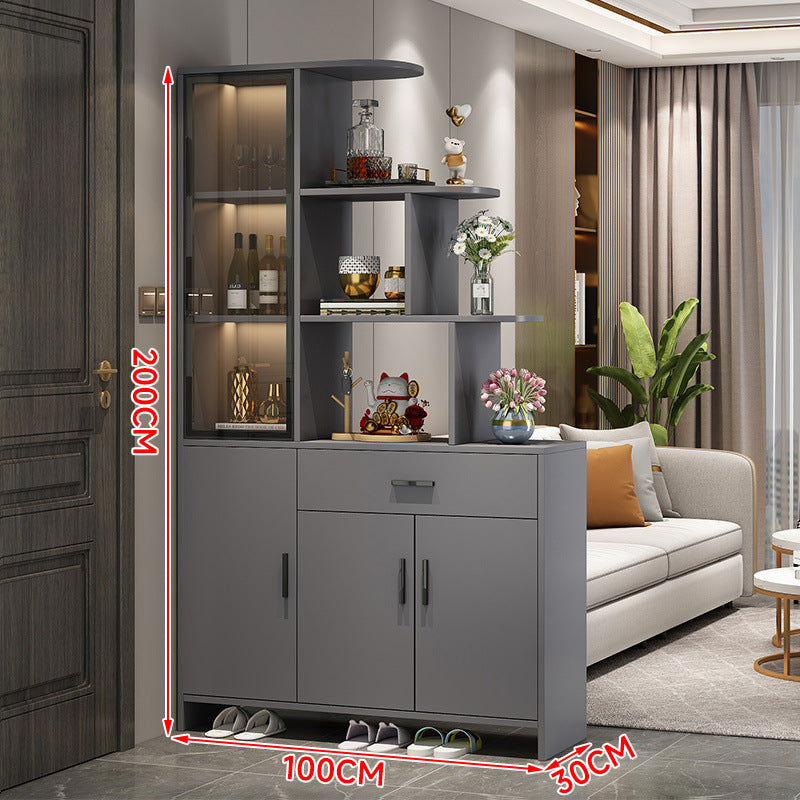 Solid wood entrance cabinet shoe cabinet all-in-one living room wine cabinet partition cabinet medieval style entrance door decorative cabinet foyer cabinet