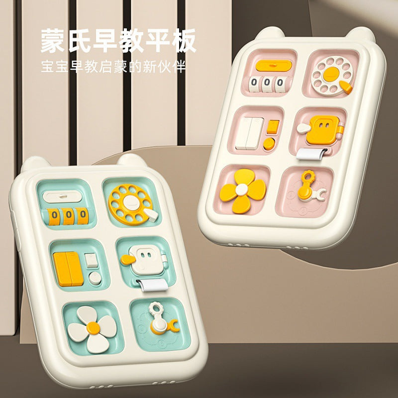 Cross-border South East Asia Baby Toys Multifunctional Fine Motion Busy Tablet Baby Puzzle Early Education Analog Switch