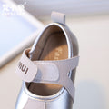 Vancahao girls' retro leather shoes,  autumn new korean style, soft sole casual shoes for children, student flats