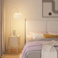 new floor lamp - bedroom bedside table integrated, minimalist modern cream style, living room storage sofa table lamp