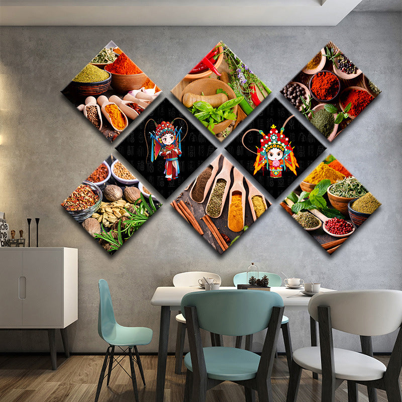 Hotel wall decoration paintings Peking Opera character murals Restaurant noodle shop wall creative catering Hot pot shop box hanging paintings