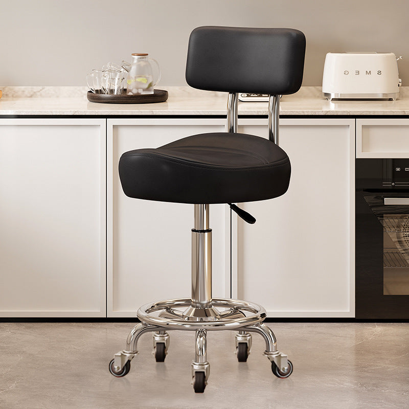 Saddle Chair Kitchen Cooking Chair Front Desk Cashier High Stool Universal Wheel Lifting Chair Beauty Barber Stool