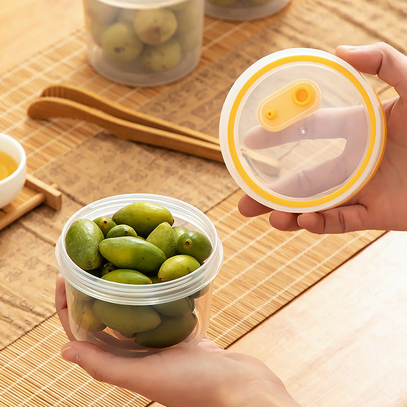 Portable Portable Orange Olive Storage Box Plastic Food Grade Sealed Fresh-keeping Box Kitchen Refrigerator Fruit Storage Box