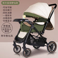 Ready-to-ship baby stroller, convertible from upright to reclined, foldable, suitable for babies aged 0-3 years, with forward and rear-facing options