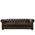 American retro leather sofa, top grain cowhide, living room home use, suitable for small to large apartments, brown leather sofa, mid-century modern classic style